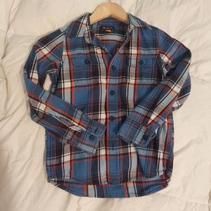 Button Down Plaid Flannel Shirt